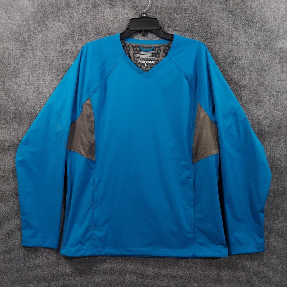 Skechers GoShield Jacket Mens Large Blue Pullover Windbreaker Golf LMLT11